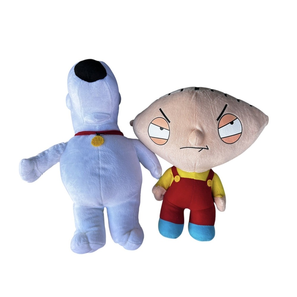 Family Guy Plush Stewie and Brian Rare Y2K 12" 14"‎ Collectible Duo Set